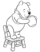 Winnie-the-Pooh Lliwio Ar -lein